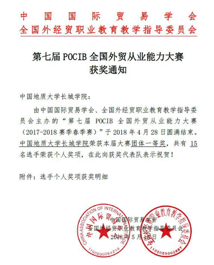 六年參賽，六年獲獎，這次又是國家團體一等獎、指導教師一等獎、學生個人一等獎