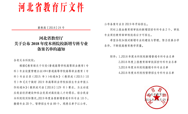 我校新增稅務等四個專科專業