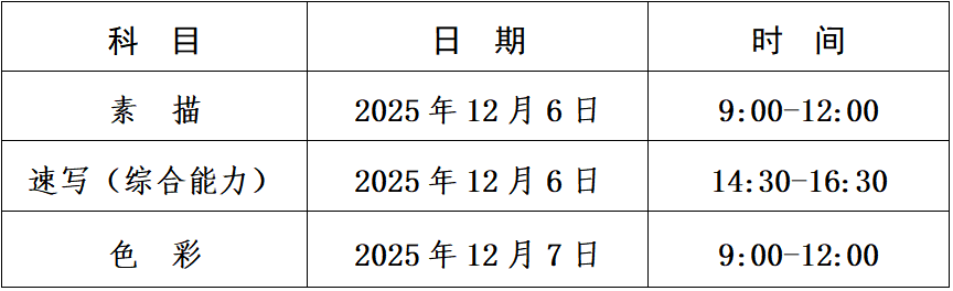 2026年美術(shù)與設(shè)計(jì)類專業(yè)統(tǒng)考溫馨提示