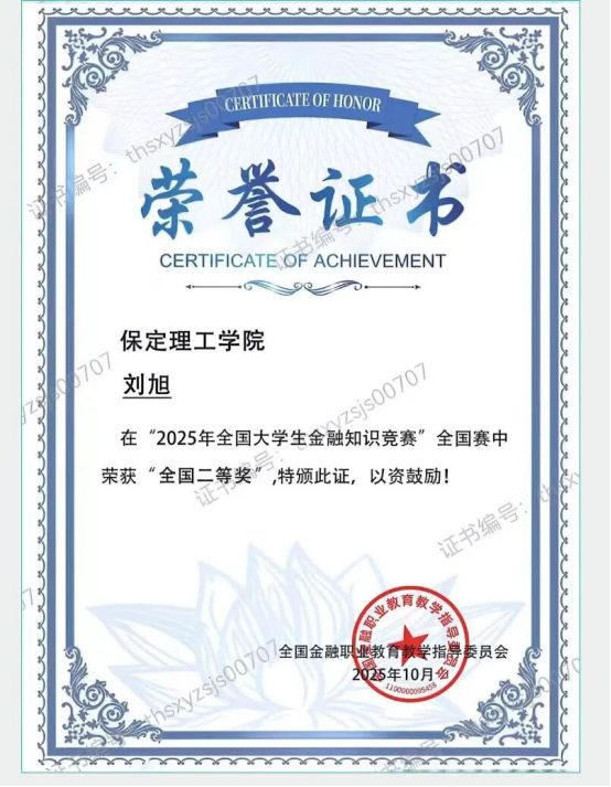 劉旭——國獎風采
