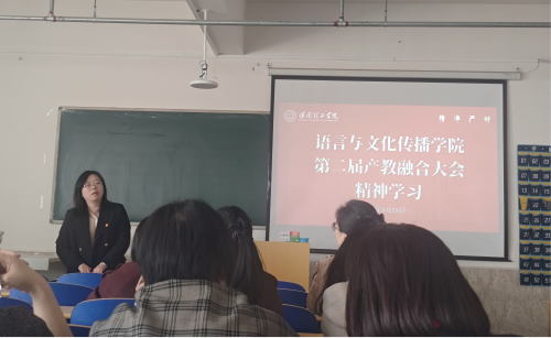語言與文化傳播學院深入學習貫徹第二屆產教融合高質量發展大會精神