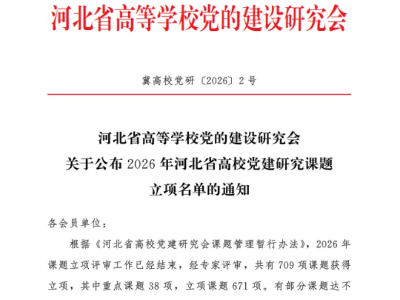 喜報(bào)！我校黨建課題研究工作斬獲佳績(jī) 實(shí)現(xiàn)歷史性突破